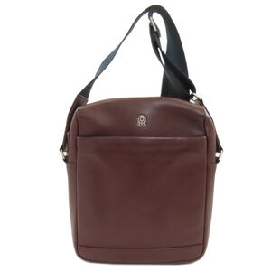 Dunhill logo shoulder bag leather men's